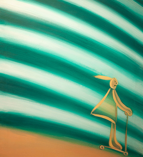 7. Downhill joy, acrylic on canvas, 51x56cm, 2020